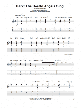 page one of Hark! The Herald Angels Sing (Solo Guitar)