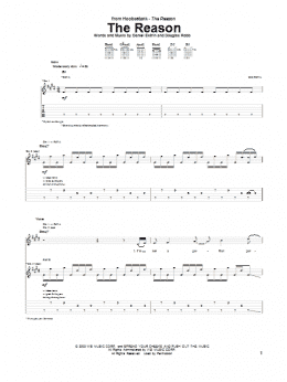 page one of The Reason (Guitar Tab)