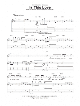 page one of Is This Love (Guitar Tab)