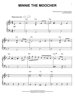 page one of Minnie The Moocher (Easy Piano)