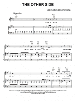 page one of The Other Side (Piano, Vocal & Guitar Chords (Right-Hand Melody))