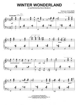 page one of Winter Wonderland (Piano Solo)