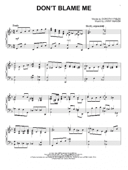 page one of Don't Blame Me (Piano Solo)