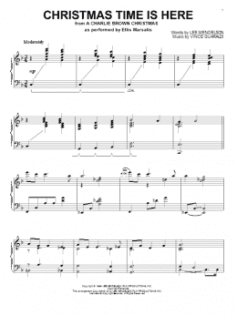 page one of Christmas Time Is Here (Piano Solo)