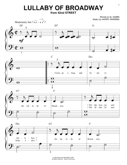 page one of Lullaby Of Broadway (Big Note Piano)