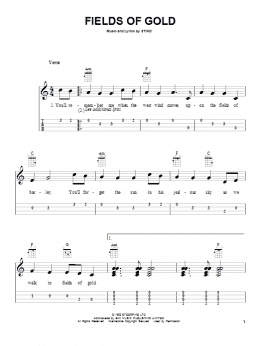 page one of Fields Of Gold (Easy Ukulele Tab)