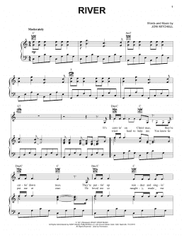 page one of River (Piano, Vocal & Guitar Chords (Right-Hand Melody))