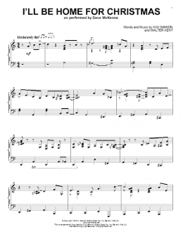 page one of I'll Be Home For Christmas (Piano Solo)