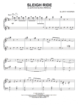 page one of Sleigh Ride (Piano Solo)