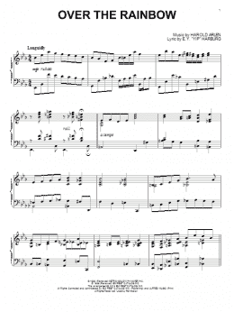 page one of Over The Rainbow (Piano Solo)