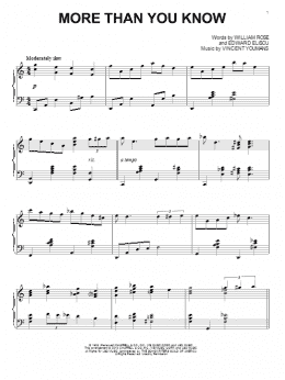 page one of More Than You Know (Piano Solo)