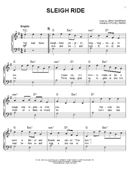 page one of Sleigh Ride (Easy Piano)