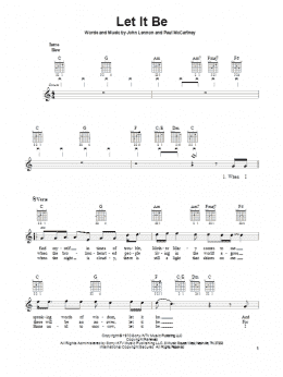 page one of Let It Be (Easy Guitar)