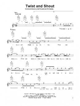 page one of Twist And Shout (Easy Guitar)