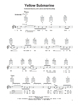 page one of Yellow Submarine (Easy Guitar)