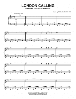 page one of London Calling (Piano Solo)