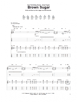 page one of Brown Sugar (Guitar Tab)