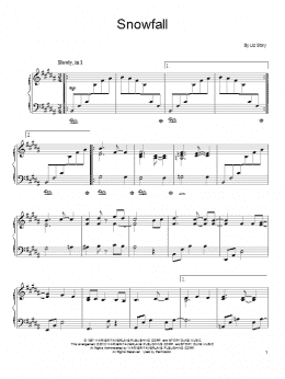 page one of Snowfall (Piano Solo)