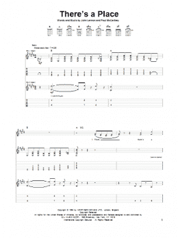 page one of There's A Place (Guitar Tab)