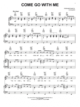 page one of Come Go With Me (Piano, Vocal & Guitar Chords (Right-Hand Melody))