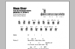 page one of Moon River (Ukulele Chords/Lyrics)