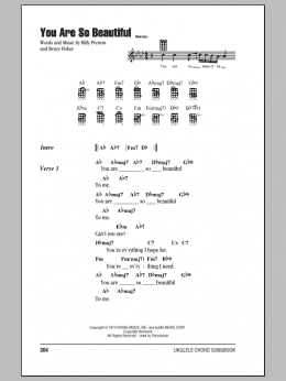 page one of You Are So Beautiful (Ukulele Chords/Lyrics)