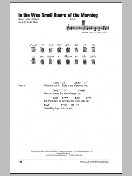 page one of In The Wee Small Hours Of The Morning (Ukulele Chords/Lyrics)