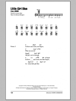 page one of Little Girl Blue (Ukulele Chords/Lyrics)