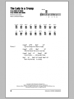 page one of The Lady Is A Tramp (Ukulele Chords/Lyrics)