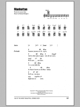 page one of Manhattan (Ukulele Chords/Lyrics)