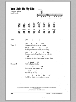 page one of You Light Up My Life (Ukulele Chords/Lyrics)