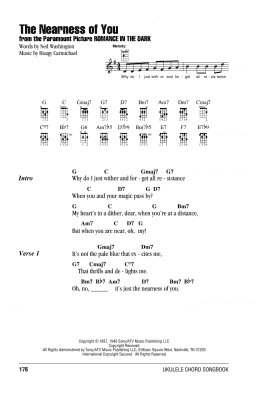 page one of The Nearness Of You (Ukulele Chords/Lyrics)