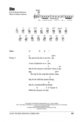 page one of She (Ukulele Chords/Lyrics)