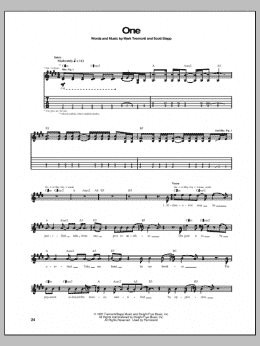 page one of One (Guitar Tab)