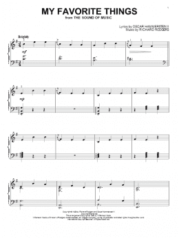 page one of My Favorite Things (Piano Solo)