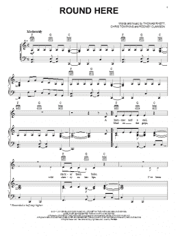 page one of Round Here (Piano, Vocal & Guitar Chords (Right-Hand Melody))