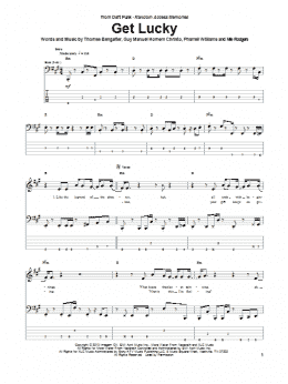 page one of Get Lucky (Bass Guitar Tab)