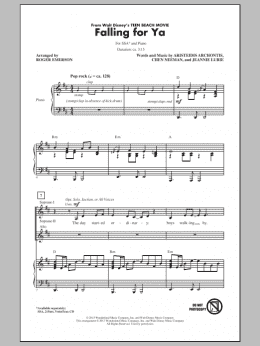 page one of Falling For Ya (from Teen Beach Movie) (SSA Choir)