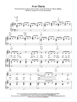 page one of Ave Maria (Piano, Vocal & Guitar Chords (Right-Hand Melody))