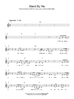 page one of Stand By Me (Lead Sheet / Fake Book)