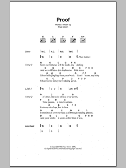 page one of Proof (Guitar Chords/Lyrics)