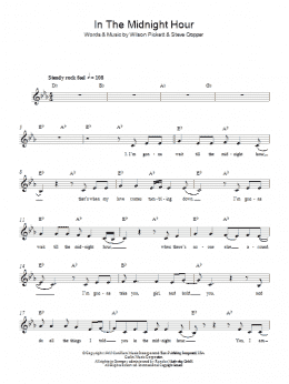 page one of In The Midnight Hour (Lead Sheet / Fake Book)