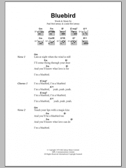 page one of Bluebird (Guitar Chords/Lyrics)