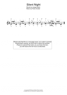 page one of Silent Night (Easy Guitar)