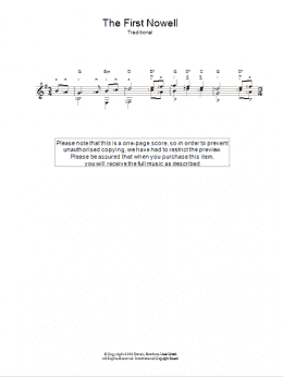 page one of The First Nowell (Easy Guitar)