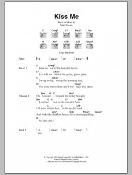 page one of Kiss Me (Guitar Chords/Lyrics)