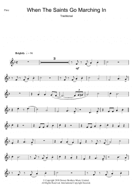 page one of When The Saints Go Marching In (Flute Solo)