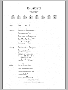 page one of Bluebird (Guitar Chords/Lyrics)