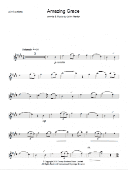 page one of Amazing Grace (Alto Sax Solo)