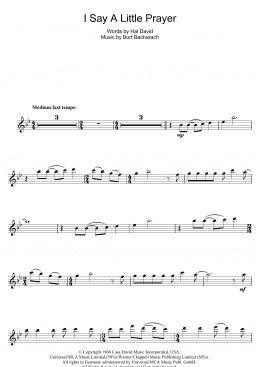 page one of I Say A Little Prayer (Flute Solo)